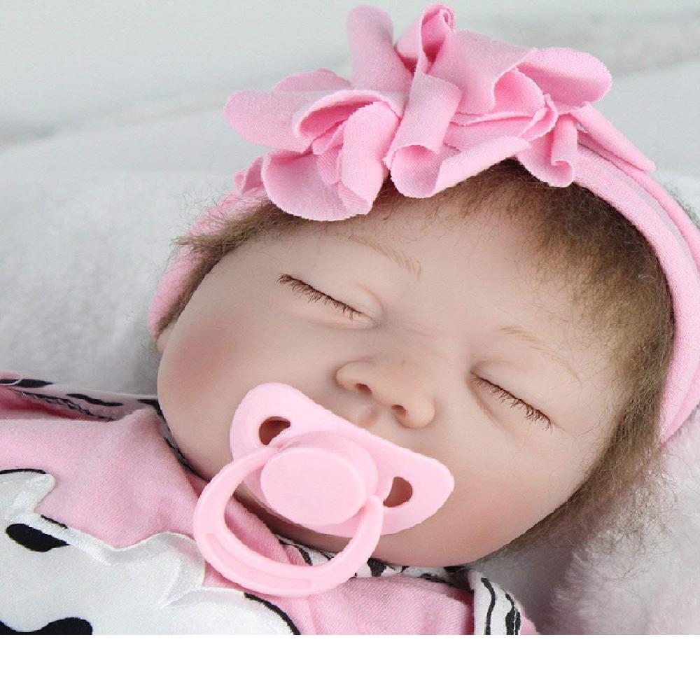 22in Reborn HandmadeBaby Doll Girl Newborn Lifelike Soft Silicone Vinyl Sleeping