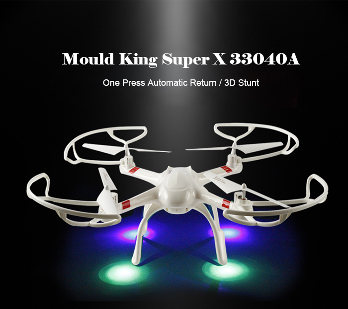 Mould King Super X 33040A 2.4GHz 4CH 4-axis RC Quadcopter with 360 Degree Flip LED Light