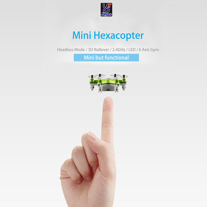 Fayee FY805 Super Mini Hexacopter 2.4GHz 4 Channel 6 Axis Gyro Headless Mode LED Light