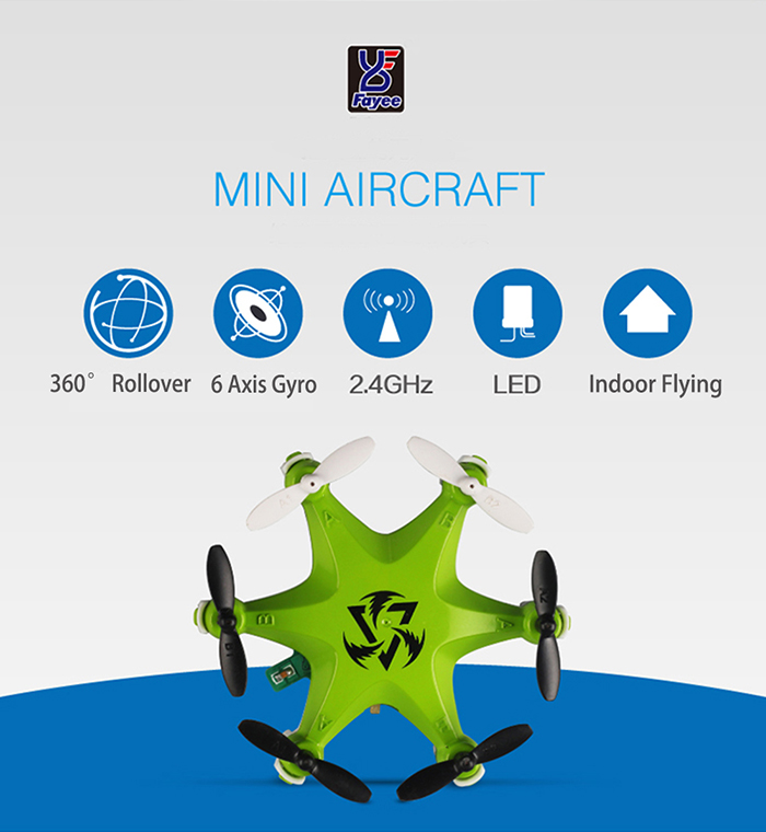 Fayee FY805 Super Mini Hexacopter 2.4GHz 4 Channel 6 Axis Gyro Headless Mode LED Light