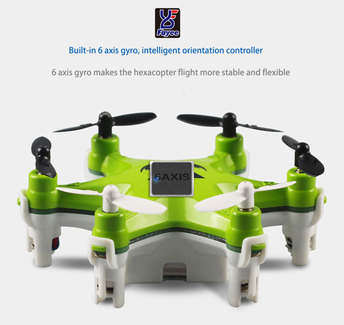 Fayee FY805 Super Mini Hexacopter 2.4GHz 4 Channel 6 Axis Gyro Headless Mode LED Light