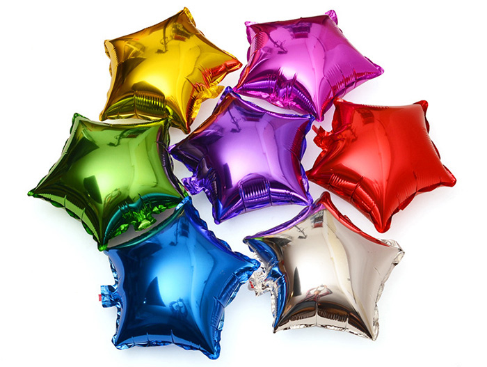 10 inch Five-pointed Star Foil Balloon Auto-Seal Reuse Party / Wedding Decor Inflatable Gift for Children