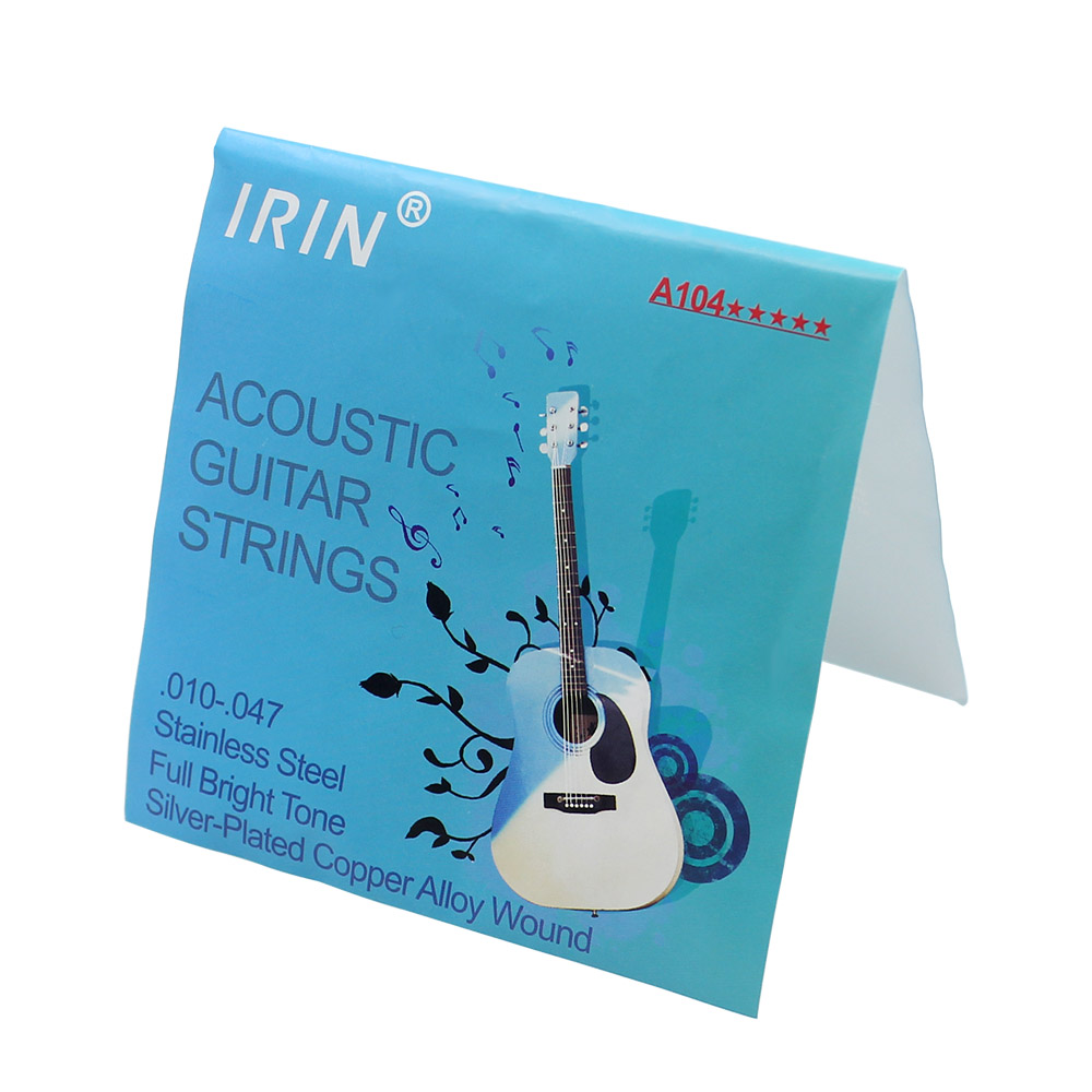 IRIN A104 6Pcs Acoustic Guitar Silver String Musical Instrument Accessory