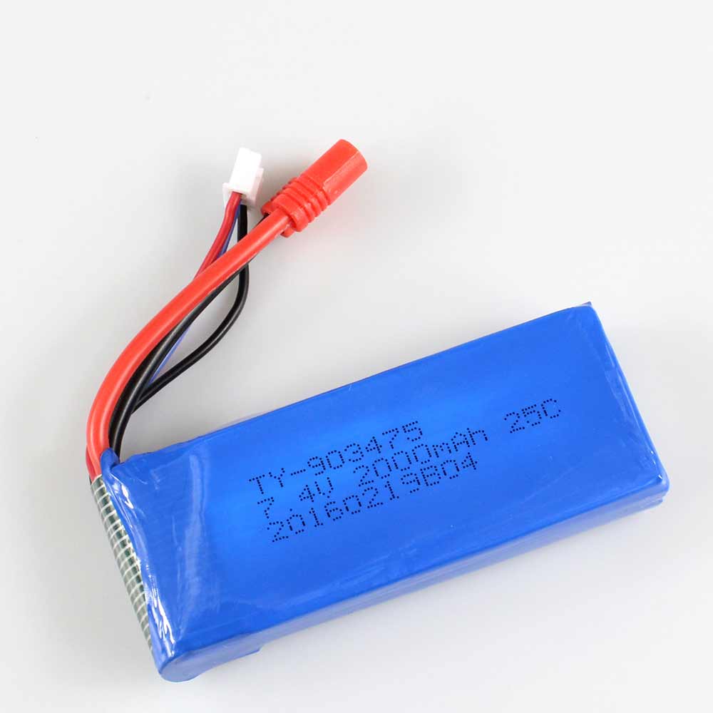 Syma X8C X8W Banana Plug 7.4V 2000mAh 25C Battery RC Quadcopter Spare Part