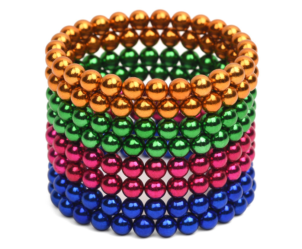 5mm Colorful Magnetic Ball Puzzle Novelty DIY Toy 216Pcs / Set