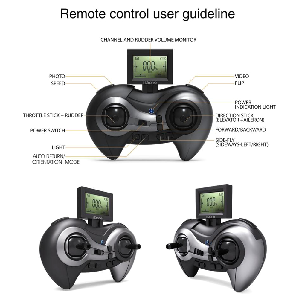 i Drone i4s 2MP Camera 2.4GHz 4 Channel 6 Axis Gyro Quadcopter 3D Rollover RTF Version i Drone i4s 2MP Camera 2.4GHz 4 Channel 6 Axis Gyro Quadcopter 3D Rollover RTF Version