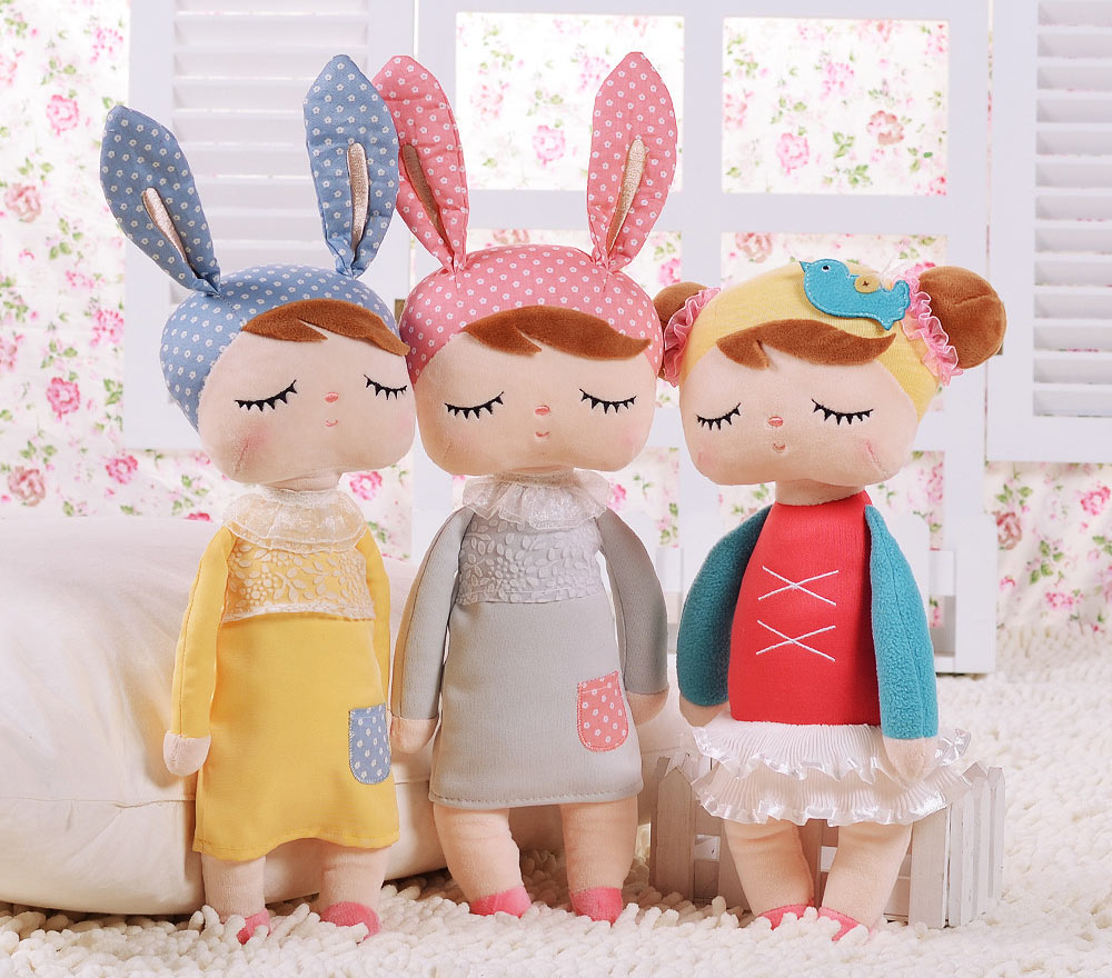Metoo Sweet Cartoon Animal Design Stuffed Babies Plush Toy Doll for Kids Birthday / Christmas Gift