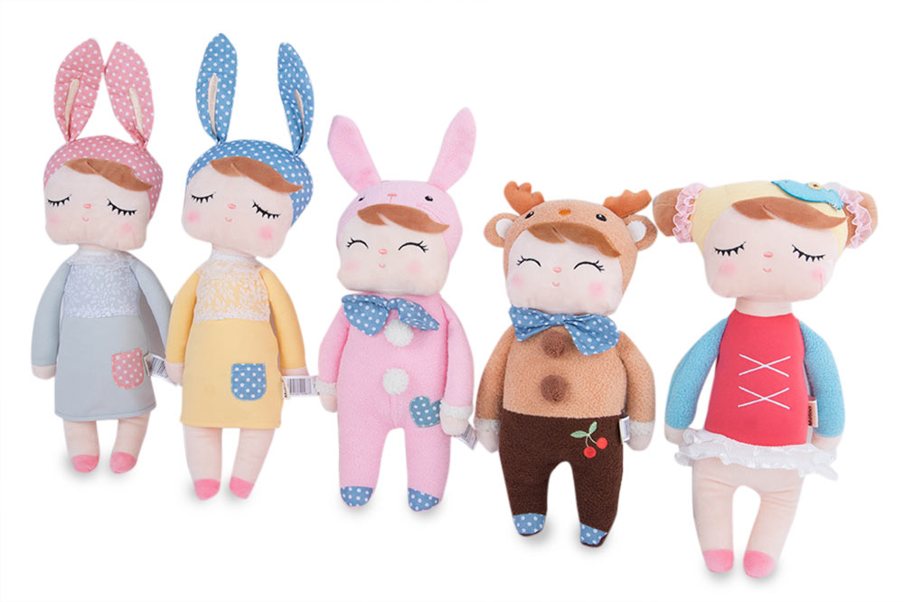 Metoo Sweet Cartoon Animal Design Stuffed Babies Plush Toy Doll for Kids Birthday / Christmas Gift