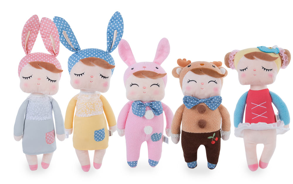 Metoo Sweet Cartoon Animal Design Stuffed Babies Plush Toy Doll for Kids Birthday / Christmas Gift