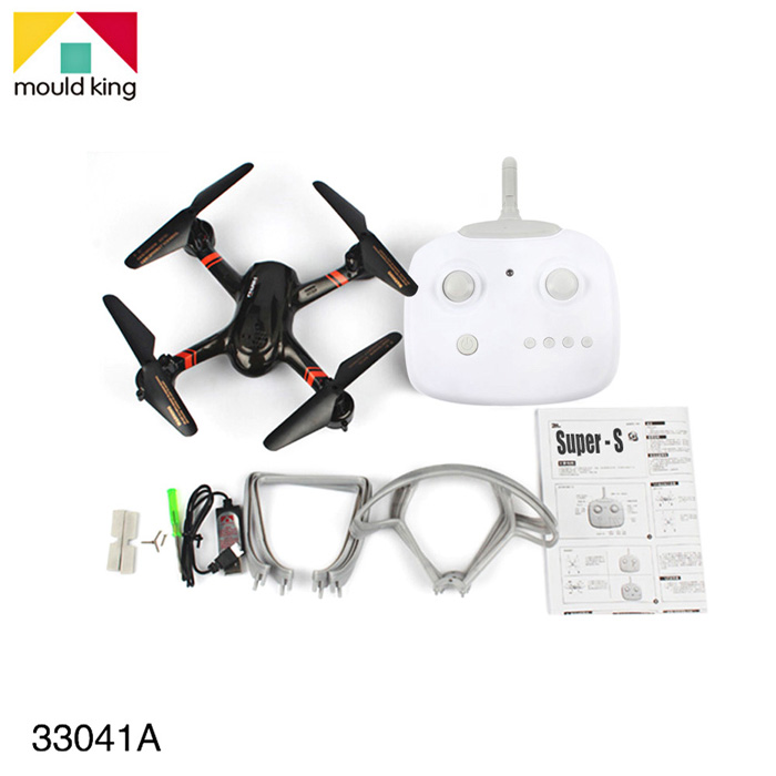 Mould King UFO 33041A RC 2.4G 4CH 6 Axis Gyro Hover Quadcopter with Propeller Protector Light