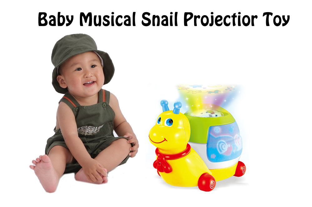 Baby Musical Snail Projector Toy Music Player