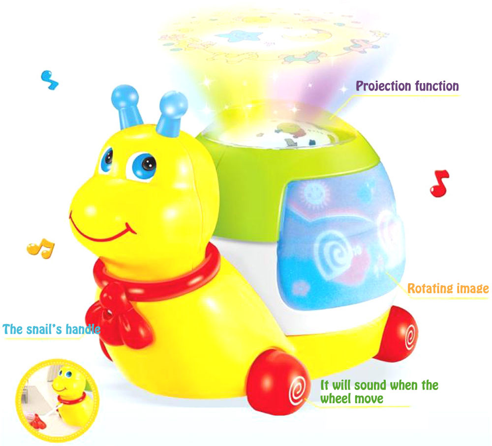 Baby Musical Snail Projector Toy Music Player