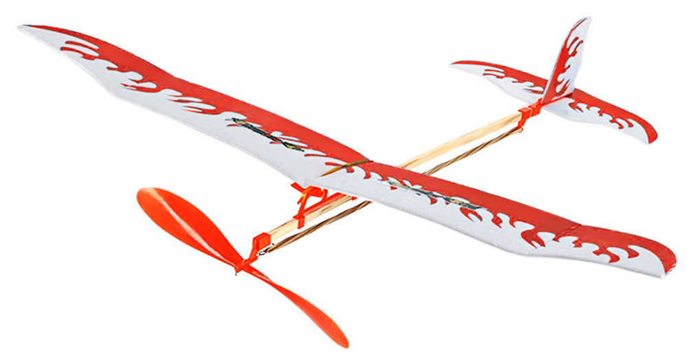 DIY Assembling Rubber Band Powered Glider Inertial Educational Toy