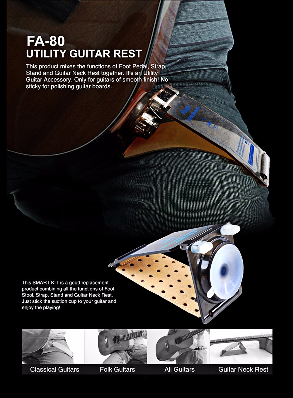 Flanger FA - 80 Multi-function Guitar Rest Stand Musical Instrument Accessory Flanger FA - 80 Multi-function Guitar Rest Stand Musical Instrument Accessory