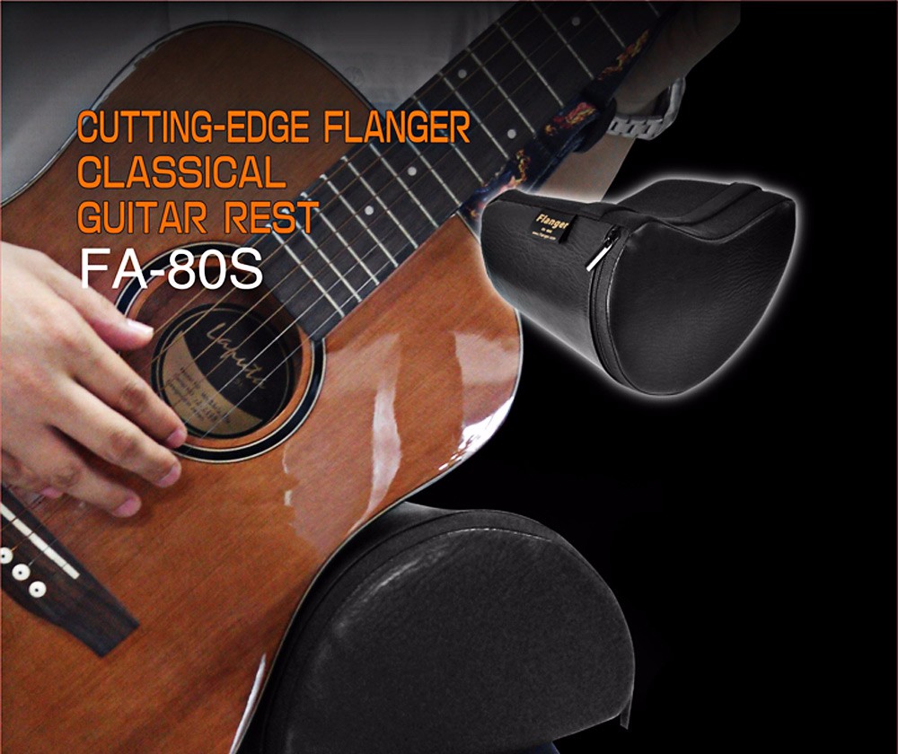 Flanger FA - 80S Contoured PU Leather Guitar Rest Musical Instrument Accessory Flanger FA - 80S Contoured PU Leather Guitar Rest Musical Instrument Accessory