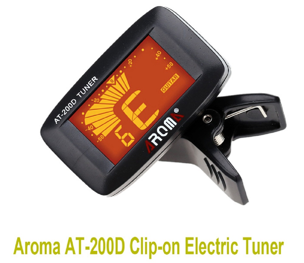 AROMA AT - 200D Portable Guitar Electric Tuner Color Screen Digital Design for Chromatic Guitar/ Bass / Ukulele / Violin