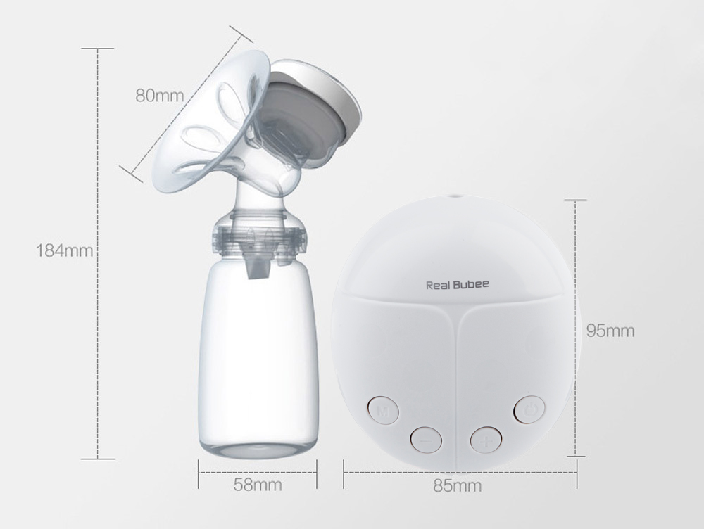 Refurbished RealBubee Powerful Double Intelligent Microcomputer USB Electric Breast Pump with Milk Bottle