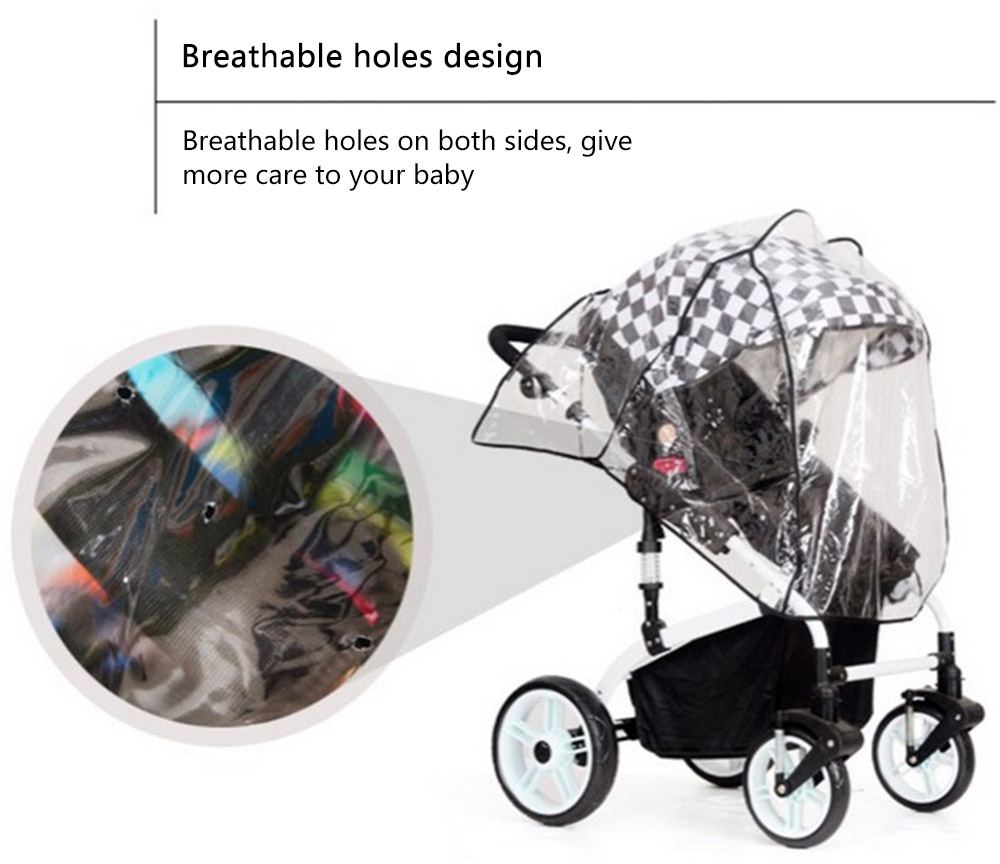 Baby Stroller Rain-proof Wind-proof Cover for Outdoor Travel
