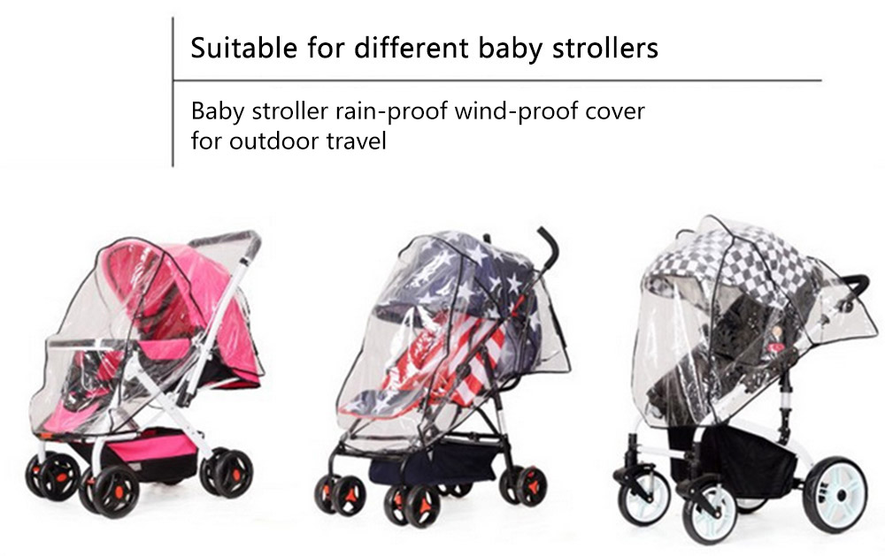 Baby Stroller Rain-proof Wind-proof Cover for Outdoor Travel