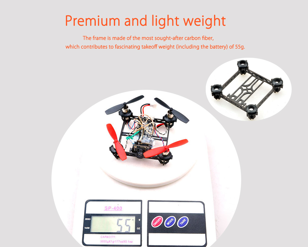 Floureon QX80 80mm 5.8G 32CH Brushed Quadcopter Frame Kit with F3 EVO - PNF