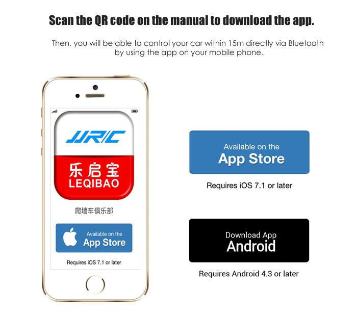 JJRC Q1W USB Rechargeable Wall Climbing Car via Bluetooth Manipulation JJRC Q1W USB Rechargeable Wall Climbing Car via Bluetooth Manipulation