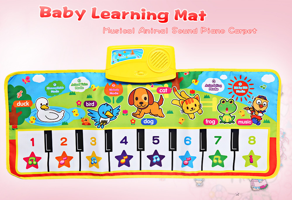 Baby Musical Animal Piano Play Mat Language Learning Toy