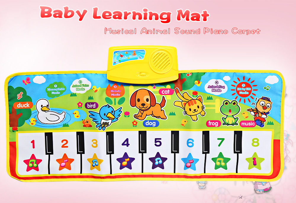Baby Musical Animal Piano Play Mat Language Learning Toy Baby Musical Animal Piano Play Mat Language Learning Toy