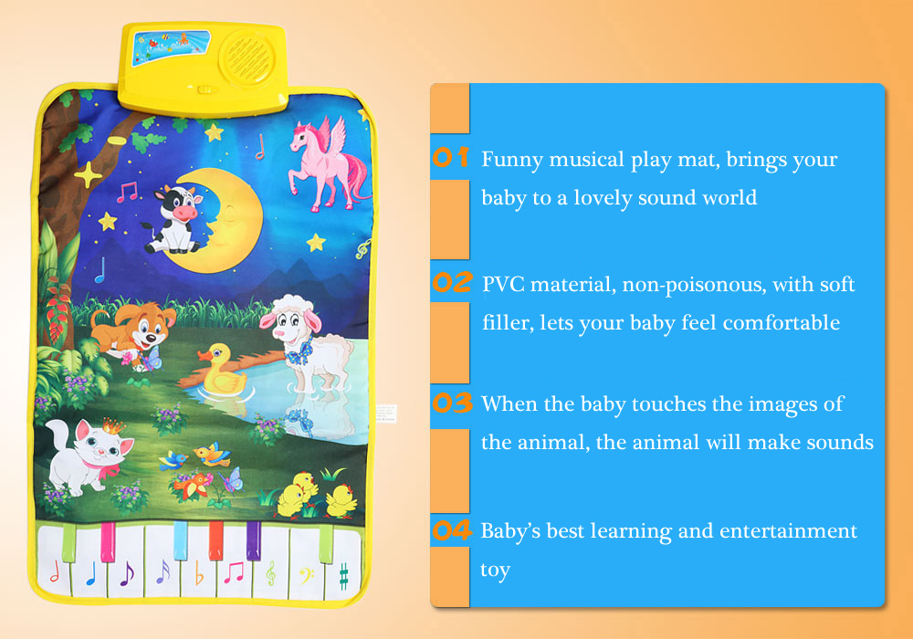 Baby Musical Animal Play Mat Language Learning Toy Baby Musical Animal Play Mat Language Learning Toy