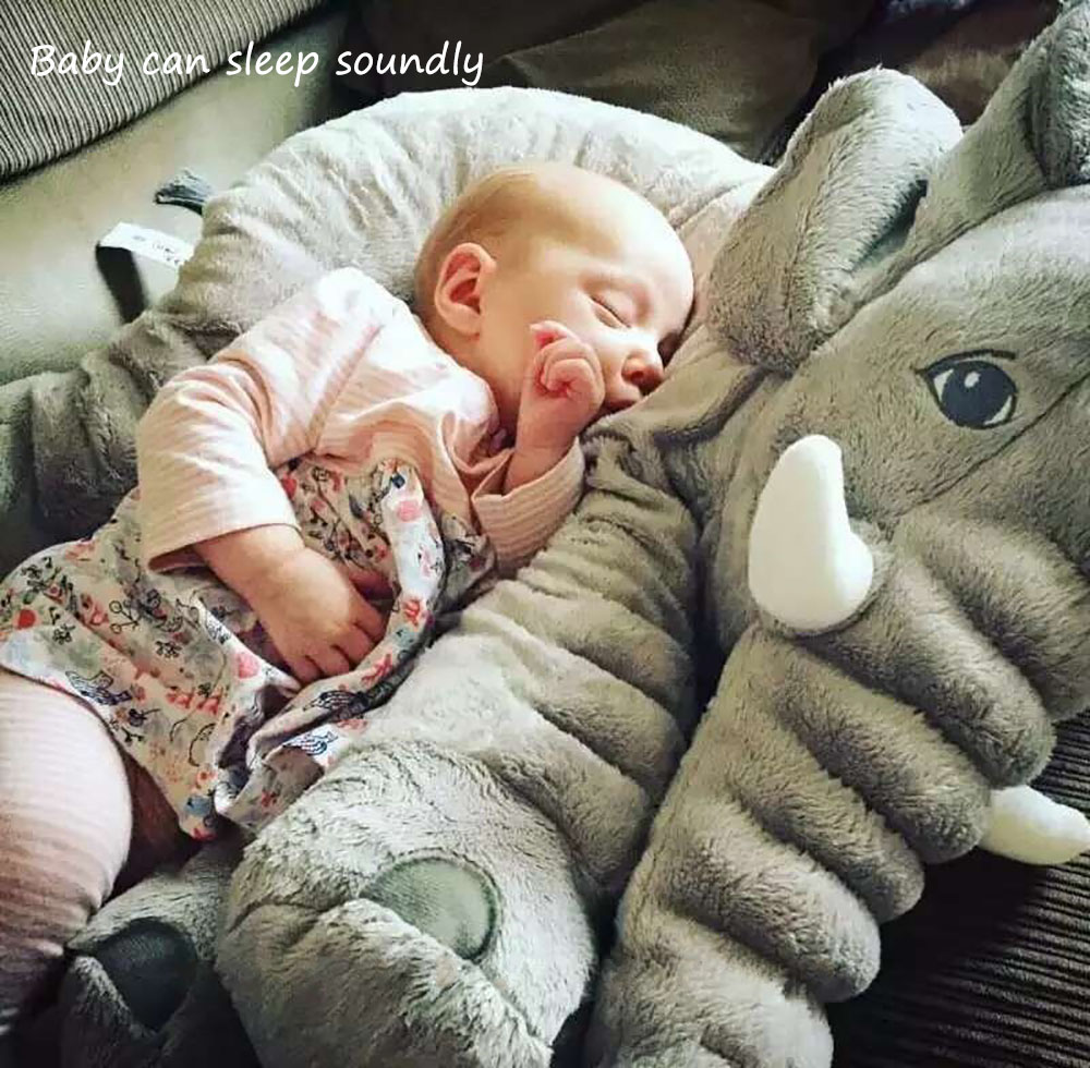 Cute Solid Color Plush Toys Elephant Pillow