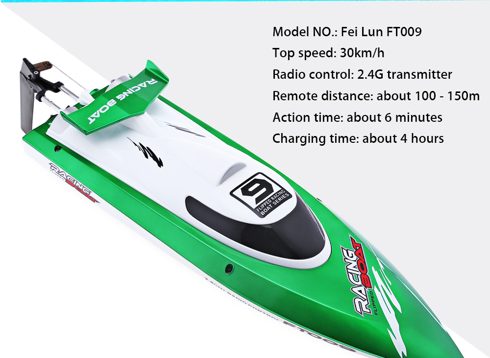 FeiLun FT009 2.4G RC Racing Boat High Speed Yacht