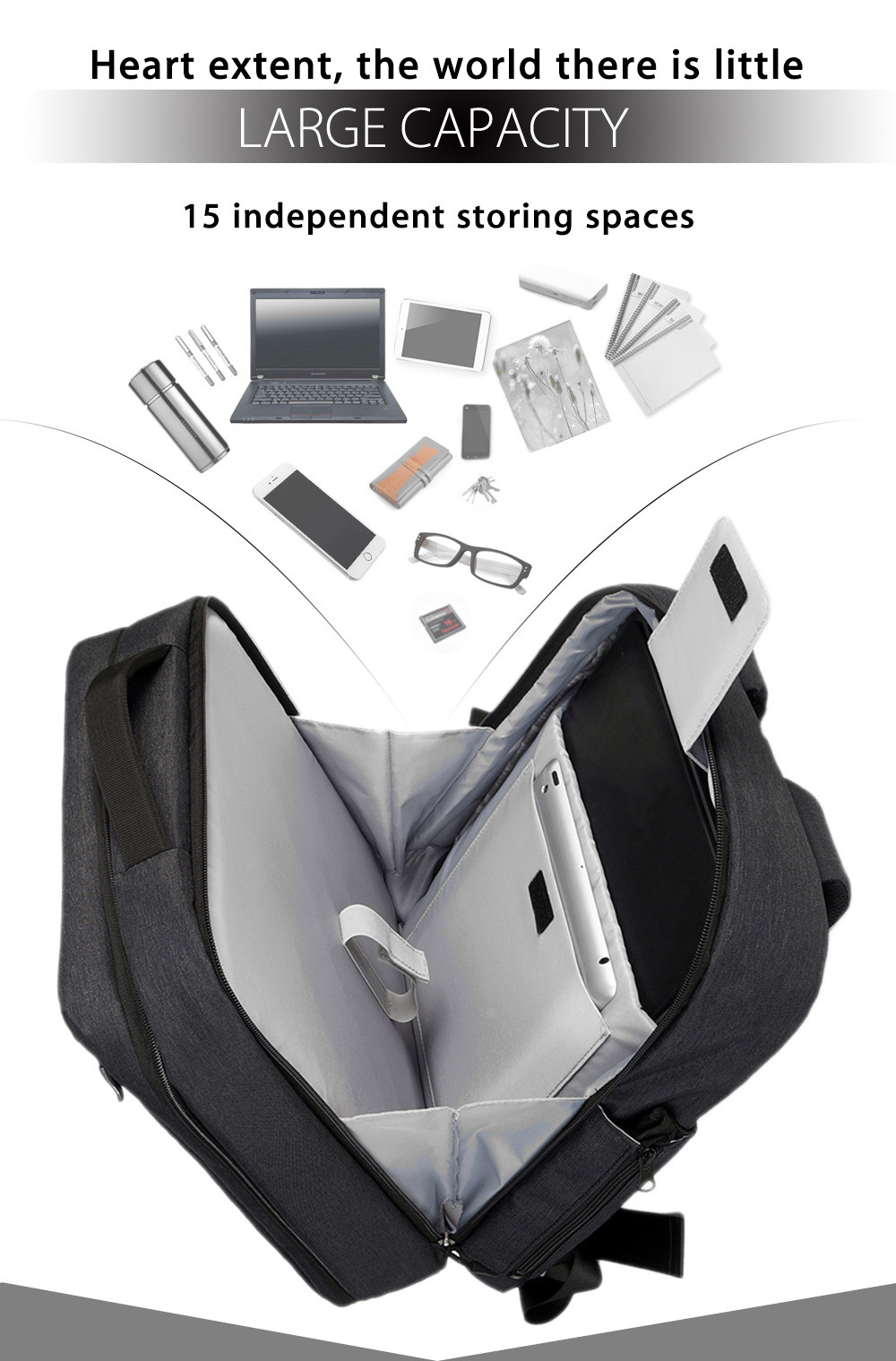 CADeN W8 Water Resistant Travel Backpack for Xiaomi RC Drone CADeN W8 Water Resistant Travel Backpack for Xiaomi RC Drone