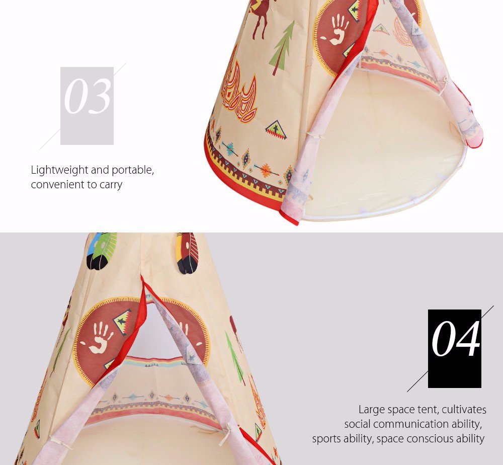 Children Portable Indian Castle Play Tent Indoor Outdoor Playhouse Toy Children Portable Indian Castle Play Tent Indoor Outdoor Playhouse Toy