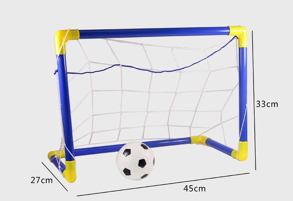 Mini Football Soccer Goal Post Net Set with Pump Kids Sport Toy