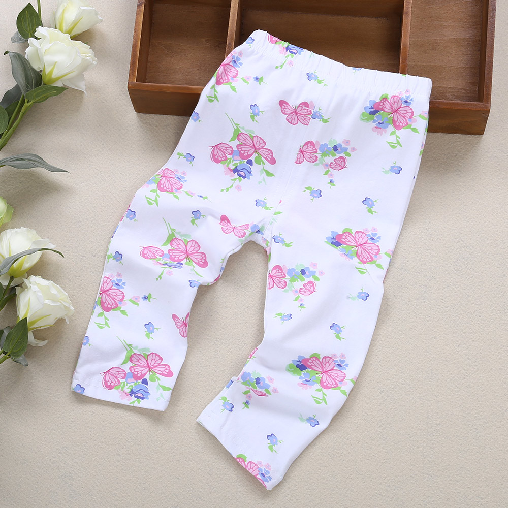 Infant Baby Girl Child Sweet Print Elastic Long Pants Leggings