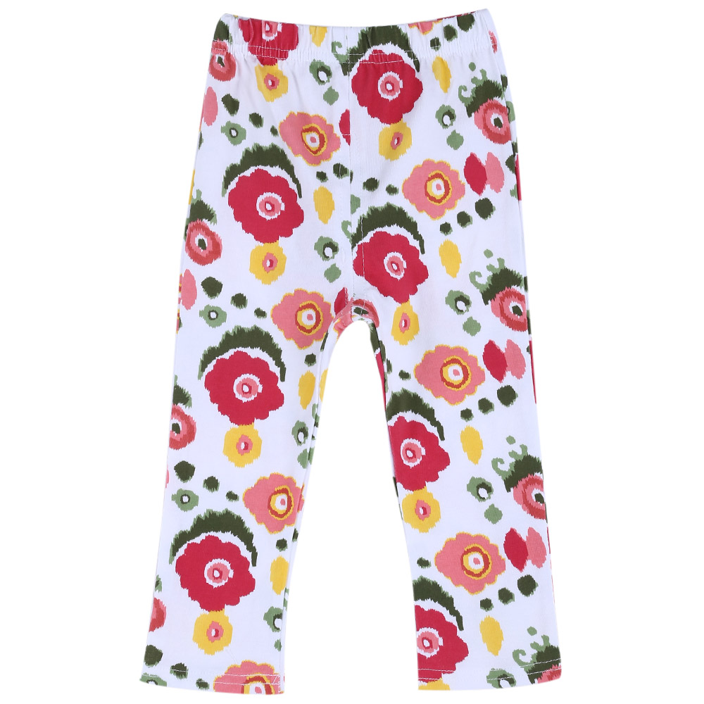 Infant Baby Girl Child Sweet Print Elastic Long Pants Leggings