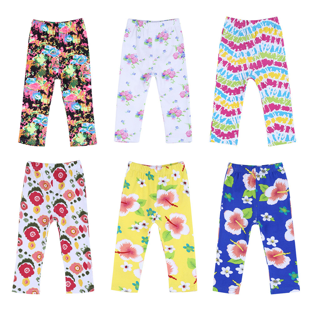 Infant Baby Girl Child Sweet Print Elastic Long Pants Leggings