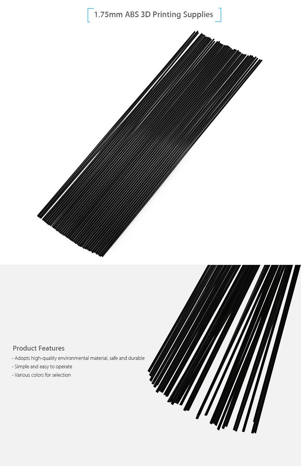 1.75mm Straight ABS Filament Printing Supplies for 3D Printer Pen 1.75mm Straight ABS Filament Printing Supplies for 3D Printer Pen