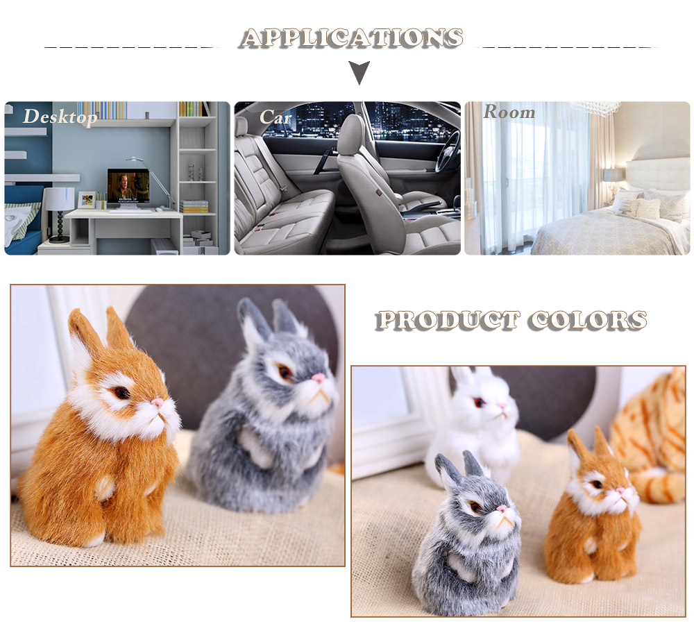 Kids Cute Mini Simulation Rabbit Doll Plush Toy Birthday Christmas Gift