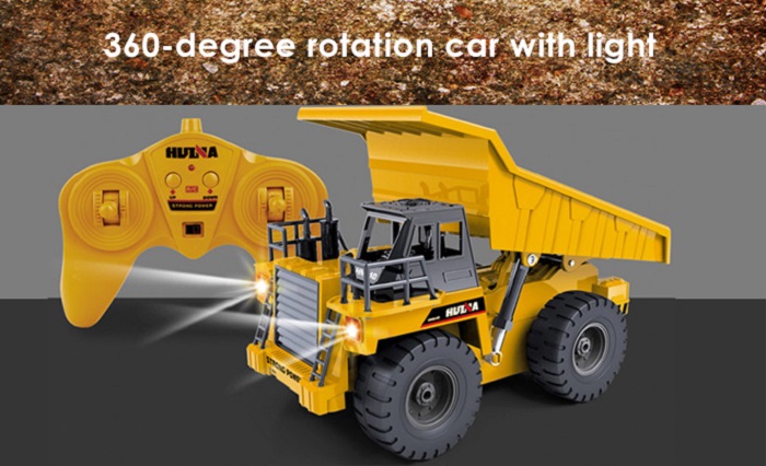 HUINA 1540 1:18 2.4G 6CH RC Alloy Dump Truck Auto Demonstration Function HUINA 1540 1:18 2.4G 6CH RC Alloy Dump Truck Auto Demonstration Function