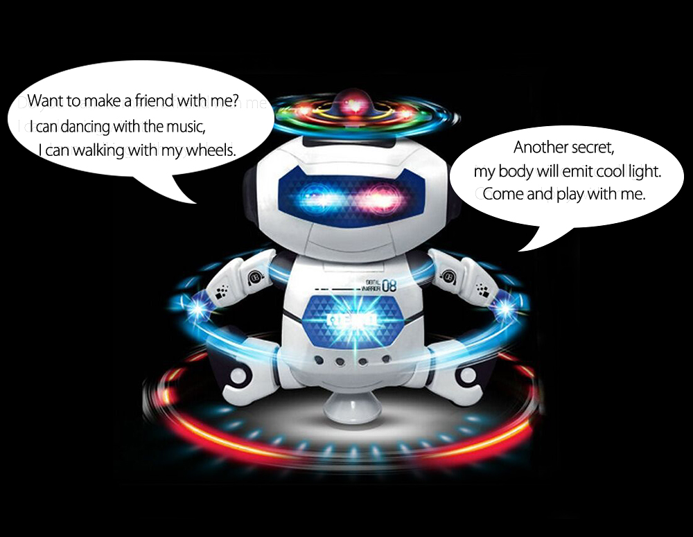 Children Electronic Walking Dancing Robot with Music Light