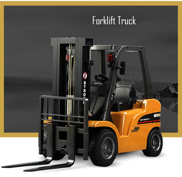 HUINA 1577 1：10 big scale metal 2-in-1 RC Forklift Truck / Crane RTR 2.4GHz 8CH / 360 Degree Rotation / Auto Demonstration / LED Light