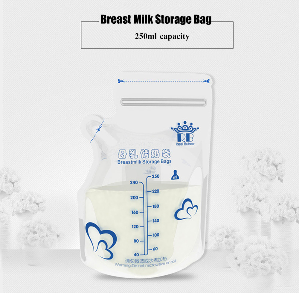 Real Bubee 30pcs 250ml Breast Milk Storage Bags Real Bubee 30pcs 250ml Breast Milk Storage Bags