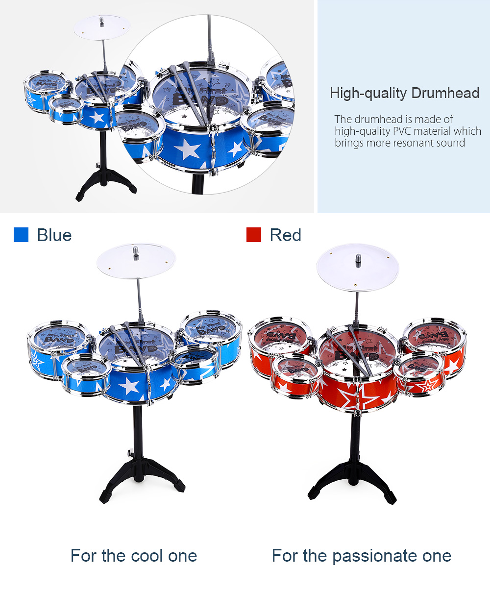 Wanyi Child Deluxe Jazz Drums Kit Musical Instrument Toy Xmas Birthday Present Wanyi Child Deluxe Jazz Drums Kit Musical Instrument Toy Xmas Birthday Present