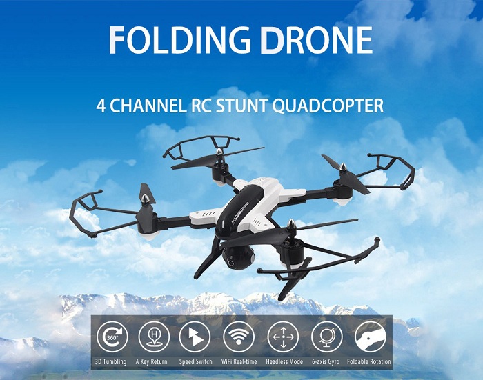 SONGYANG SY - X33 2.4GHz 4CH 6-axis Gyro Foldable WiFi RC Drone