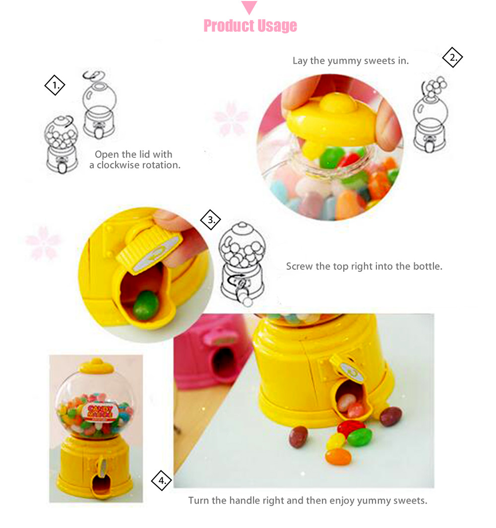 Cute Mini Candy Gumball Dispenser Vending Machine Saving Coin Bank Kids Toy Cute Mini Candy Gumball Dispenser Vending Machine Saving Coin Bank Kids Toy