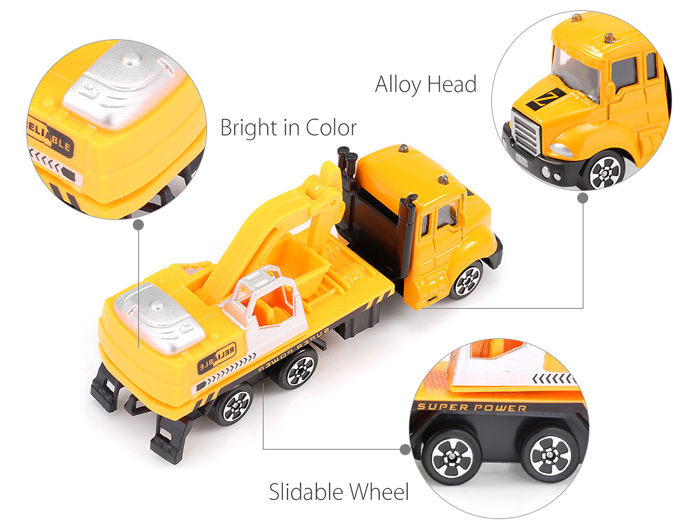 THE NORTH E HOME Children Alloy 1:64 Scale Excavator Truck Emulation Model Toy Present