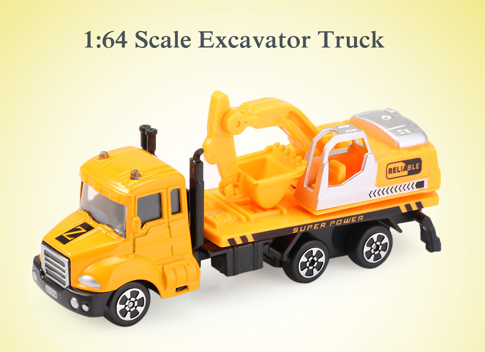 THE NORTH E HOME Children Alloy 1:64 Scale Excavator Truck Emulation Model Toy Present
