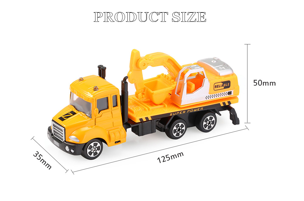 THE NORTH E HOME Children Alloy 1:64 Scale Excavator Truck Emulation Model Toy Present