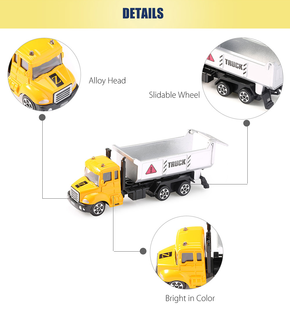 THE NORTH E HOME Children Alloy 1:64 Scale Trough Tipper Truck Emulation Model Toy Present