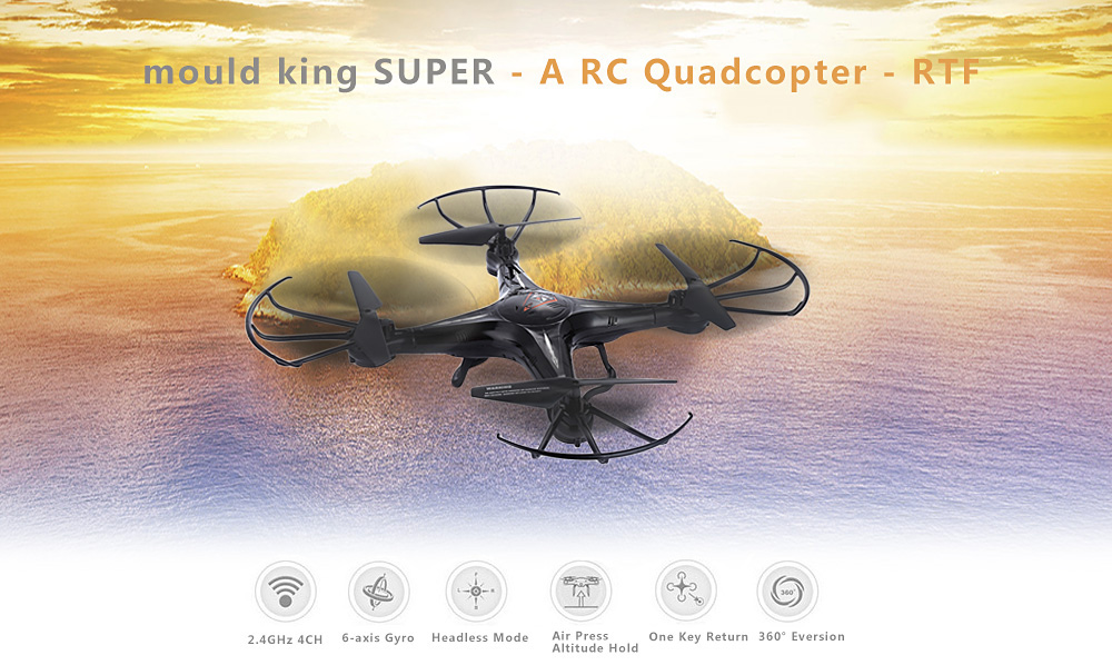 mould king SUPER - A RC Drone RTF 2.4GHz 4CH / Air Press Altitude Hold / Headless Mode mould king SUPER - A RC Drone RTF 2.4GHz 4CH / Air Press Altitude Hold / Headless Mode
